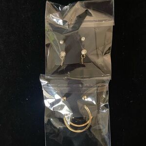 Stylish Gold and Silver Earring Set